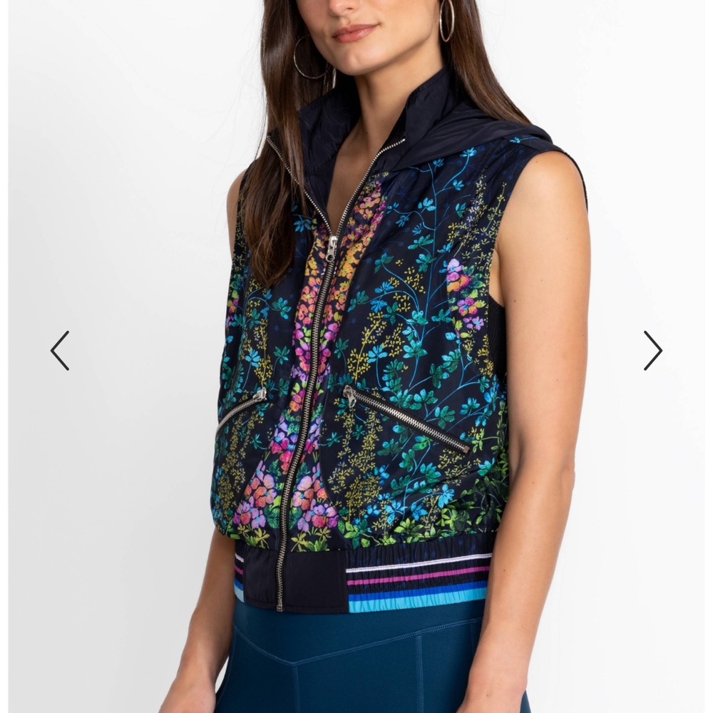 Johnny Was Black Vest with Vibrant Floral Design - Picture 12 of 16